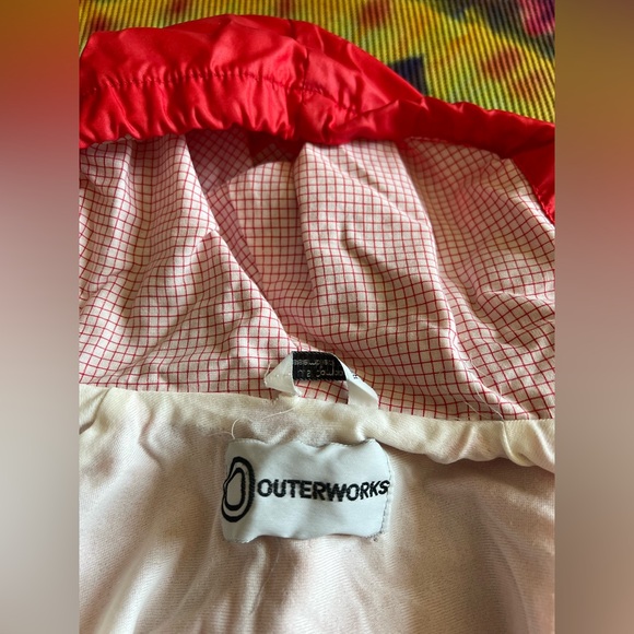 ❤️90s Vintage Red Heart Kids Raincoat Jacket 3T - Picture 3 of 5